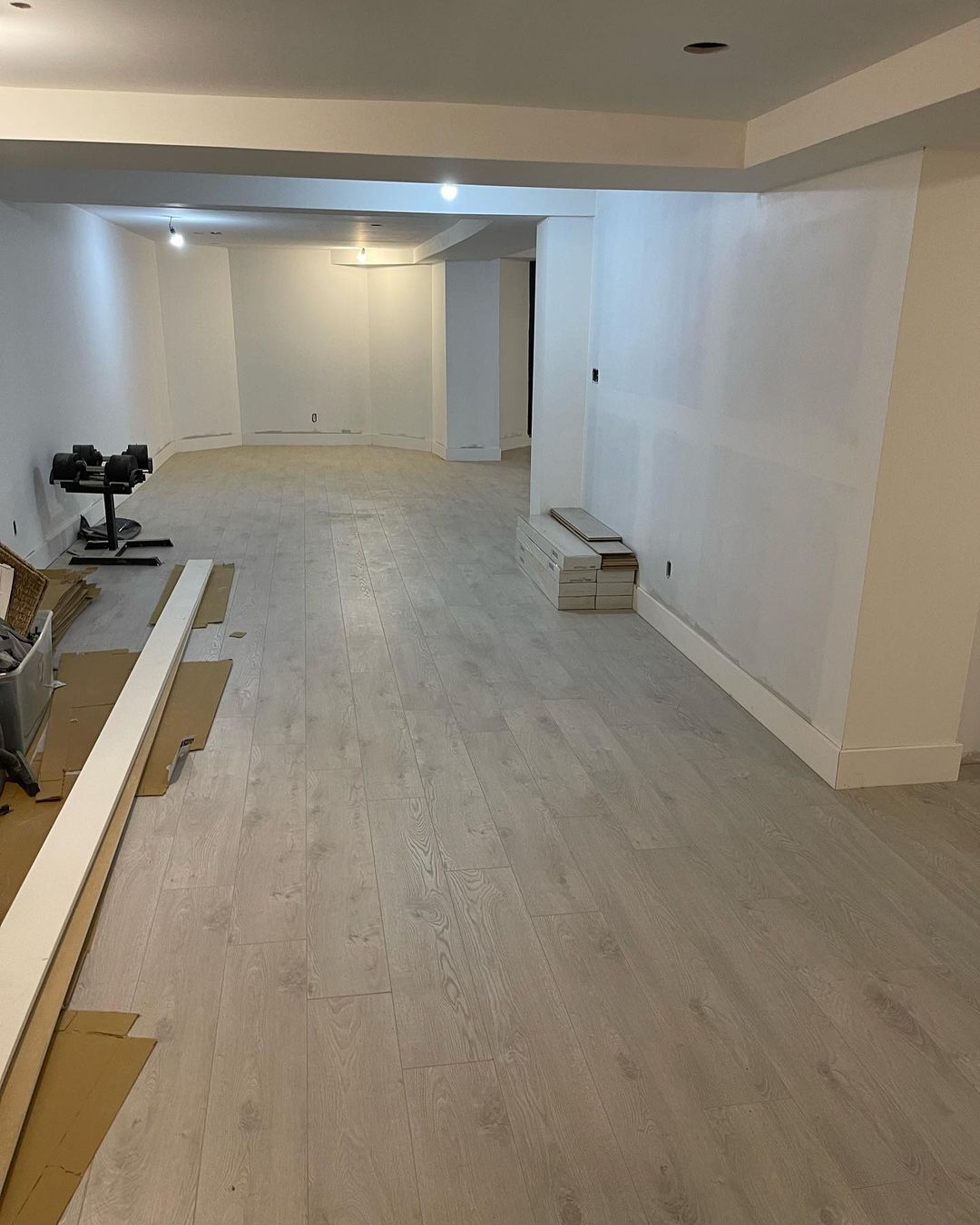 Laminate flooring with DMX for the basement