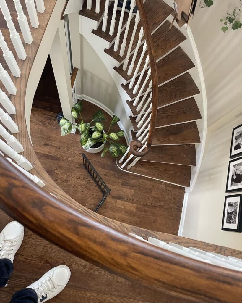 spiral wooden floor