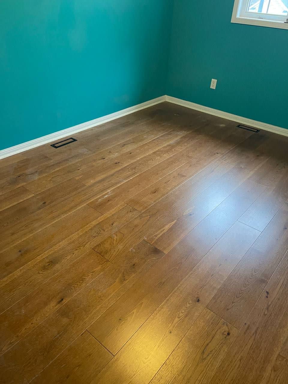 Stylish brown engineered wood flooring