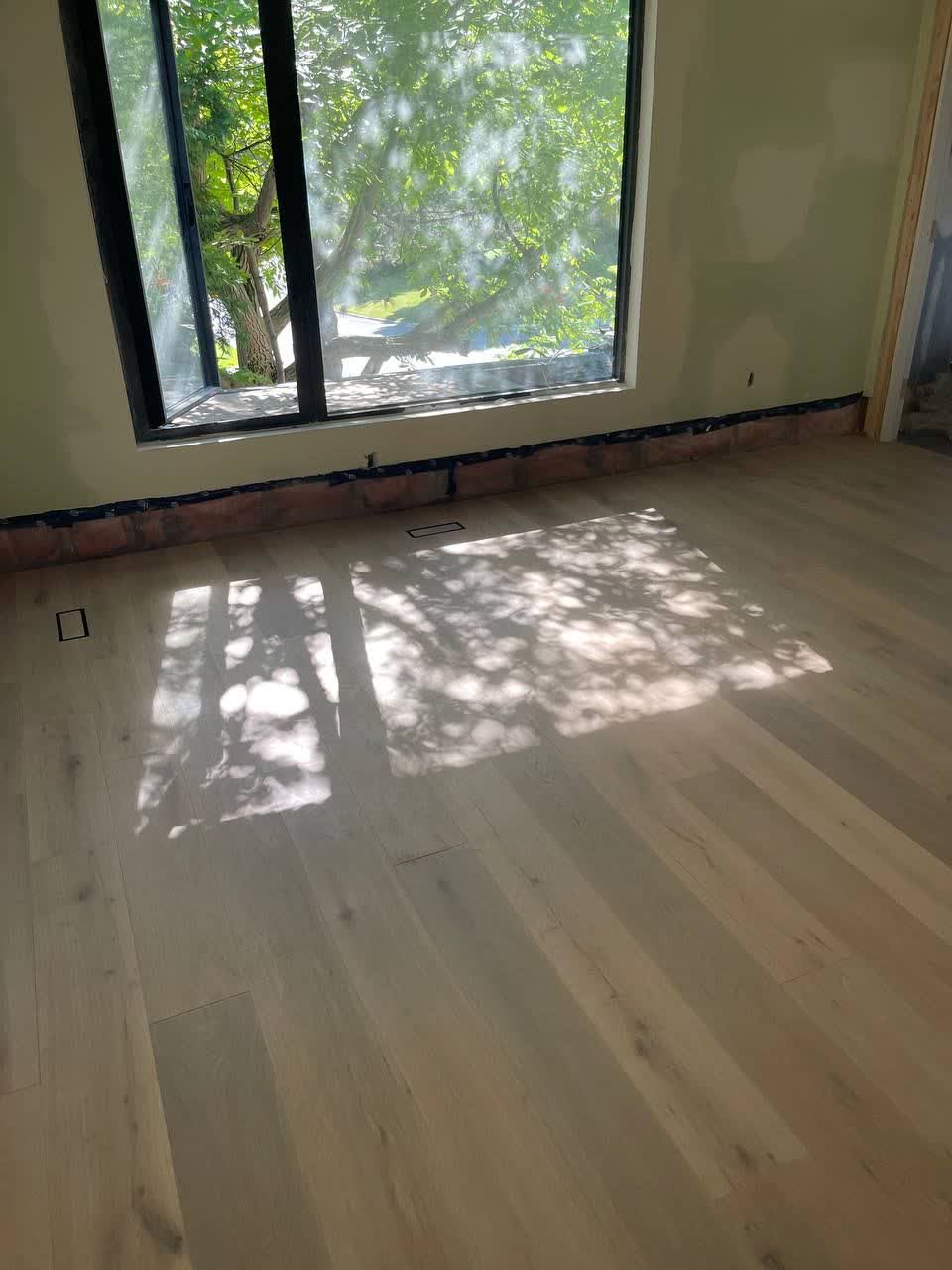 Brick house engineered hardwood flooring installation