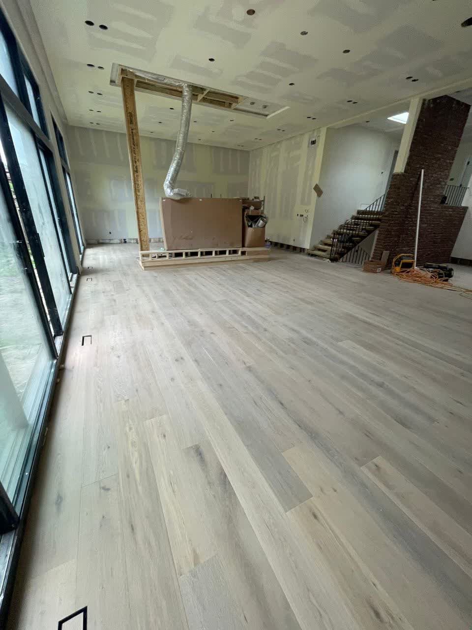 Engineered hardwood flooring for a large house