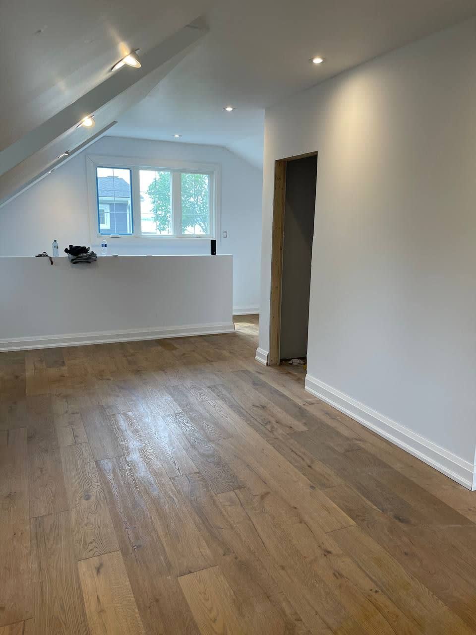 Engineered hardwood flooring for attic