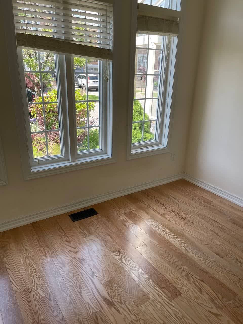 Beautiful glossy hardwood flooring